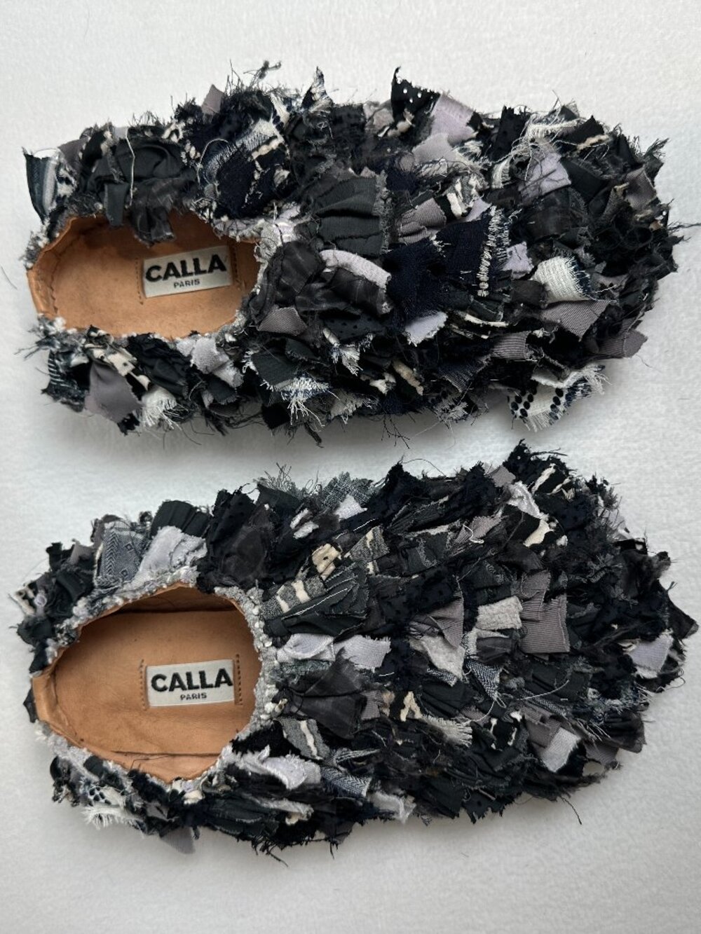 CALLA Paris - Babouche Slippers - Artisan Patchwork Flats - Size 7